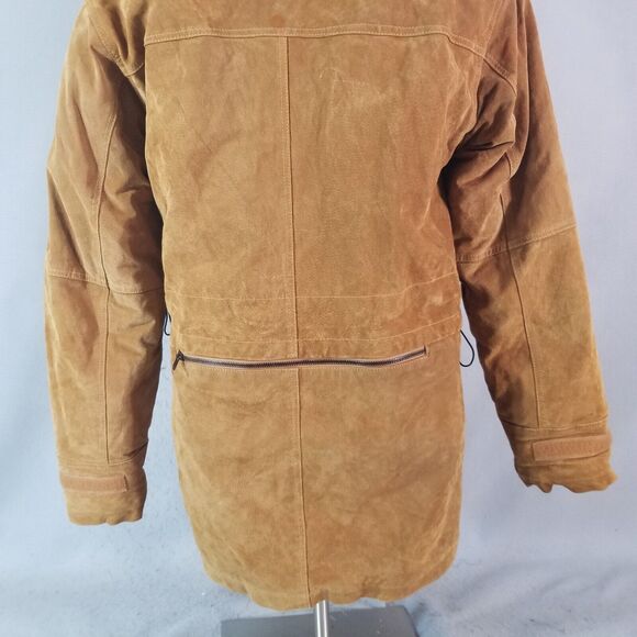 Wilsons Leather M Julian Suede Parka Coat Mens Small Brown Heavy Winter - Picture 10 of 16